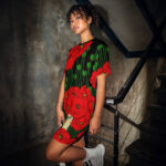 T-särk-kleit "Moonipea" punane