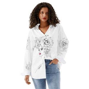 Naiste pluus eest nööpidega "Lillepea"