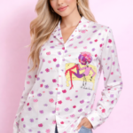 Naiste pluus eest nööpidega "Lillepea diivanil"